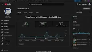 A look at my YouTube studio/analytics using screen recording commentary on Mac Book |Tommy O'Connor|