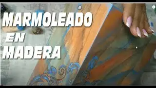 👍¿SABIAS HACER  Efecto MÁRMOL Sobre MADERA?❤️