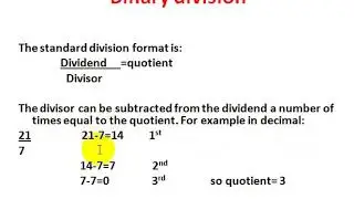 binary Division - مرحلة اولى صباحي - تصميم منطقي- ا.م.د سعد عبد الرضا