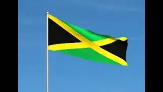 Jamaica flag waving