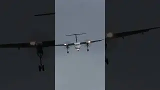 Two Dash 8-Q400 SATA Arriving at WINDY Lajes Terceira island #shorts