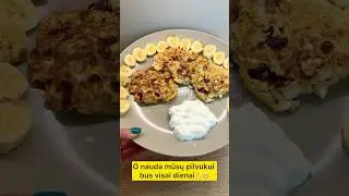 Mano mėgstamiausi sveiki pusryčiai per 5 minutes 🍌 #mityba #receptai #sveikamityba