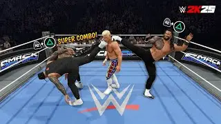 WWE 2K25: Хаос с комбинациями завершающих приемов 2 на 1! (Безостановочные завершающие приемы)