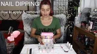 IN DEPTH NAIL DIP TUTORIAL - applying and removing + accent nail how to- ROSYNAIL kit from showcase