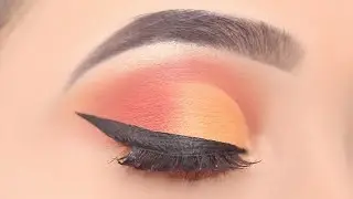 Orange and Yellow Cut crease Eye Makeup Tutorial || Easy and Simple eye makeup || Shilpa