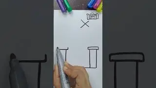 How To Draw Gate Step by Step #shorts #shortsfeed