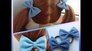МК джинсовые бантики