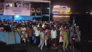 Only One Ferry Service Operating from Betim to Panaji Terminal,Struggling to Handle Huge Crowds!