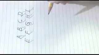 How to draw 3D Alphabet - Writing a large alphabet letters in 3D - Trick Art - Kim Ath Drawing
