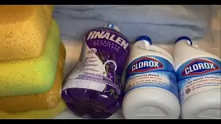 ASMR Sponge Squeezing | Clorox Bleach, Lavender Pinalen, No-splash Clorox Bleach