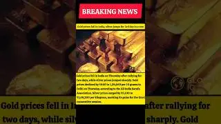 Gold prices fall in India, silver jumps for 3rd day in a row #breakingnews #gold #latestnews