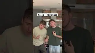 Kitchen karaoke, &lsquo;Creep&rsquo; edition. #singing #cover #duet #creep #radiohead #twins