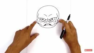 How to draw red skull