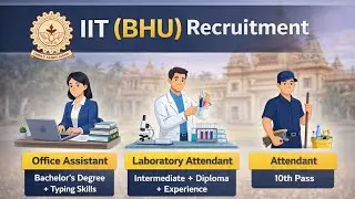 IIT (BHU) Recruitment 2026// Office Assistant, Laboratory Attendant & Attendant  #govtjob2026 