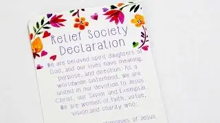 Relief Society Declarations Bookmark