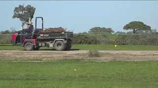 Middle School STEM students learn about the science of maintaining a golf course