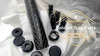 D Cell Sized Aluminum Solvent Trap Kit  - Heavy Diamond Knurl