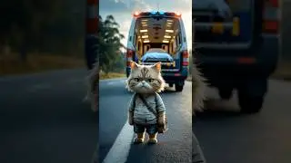 Rescue mission. Watch to the end   #youtubeshorts #cat #pets #ai #cute #animation #emotional #funny