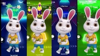 Cute Bunny Dance | Tiles Hop Fun Gameplay | Funny Rabbit EDM Moves 🐰🎶