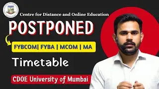 Отложено!!! Экзамены CDOE Мумбайского университета | FYBA FYBCOM FYBAF MCOM MA