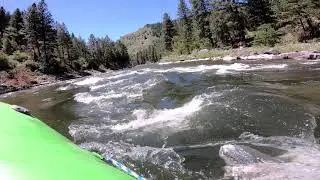 Whitewater rafting floating the main on the Payette River