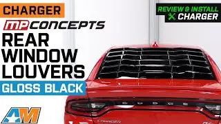 2011-2022 Charger MP Concepts Rear Window Louvers; Gloss Black Review & Install