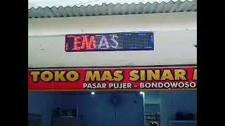 LED media || Pemasangan RUNNING  TEXT LED Display (SINAR MAS)