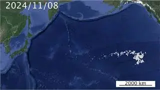 Lagrangian Particle Tracking (Google map overlay) from 2020/04/17