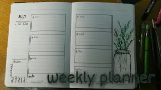 تخطيط اسبوعي لشهر يوليو /بوليت جورنال|Bullet Journal setup | july 2020 |weekly planner