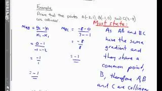 Old (Pre 2015) SQA Higher Maths - Straight Line - Lesson 3 - Collinearity