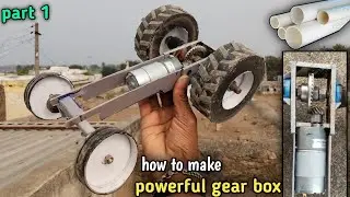 How to Make Mini Powerful PVC Pipe Gearbox ⚙️ | tractor DIY Gearbox part 1