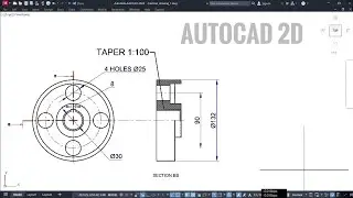 Ex 46 || Bush Type Flexible Coupling || autocad machine Drawing || chapter 2