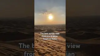 Enjoy the desert sunset from Dubai🏜️#desert #sunset #travelshorts #dubai #travel #viral #trending