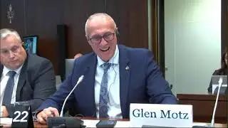 MP Glenn Motz questions CSSA Executive Director Tony Bernardo at SECU on October 18, 2022