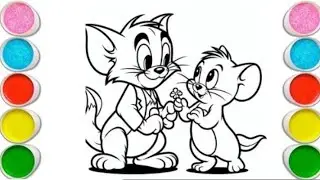 Tom and Jerry  drawing | How to draw Tom and Jerry |step by step drawing Tom and Jerry §colour