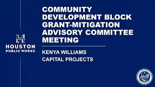Community Development Block Grant Mitigation | Advisory Committee Meeting July 2024