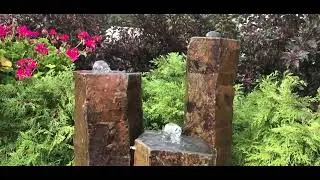 Polished Top Basalt Rock Column Fountain | Outdoor Water Fountain
