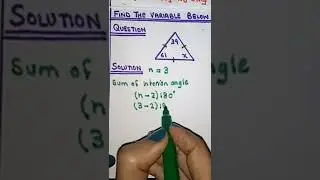 Find unknown angle of polygon Trick #shorts #youtubeshort #mathematics #maths
