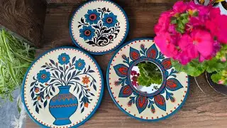 How to Paint on a Plate? | Easy Dot Painting Tutorial on Clay Wall Plate for Home Decor