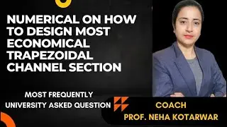 Fluid mechanics - design of most economical trapezoidal section #fluidmechanics #fm #education #like