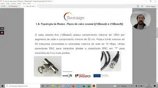 Video Aula 1 4  Tipos de cabo coaxial 10Base2 e 10Base5