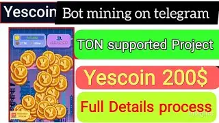 New project YesCoin Ton Supported project |||  how to join YesCoin Project*
