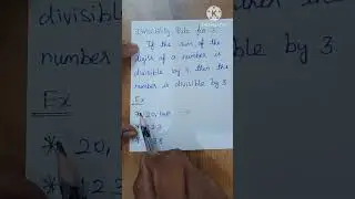 Divisibility Rule For 3 With Examples - Maths /  Factors And Multiples / 🖋🖋🖋