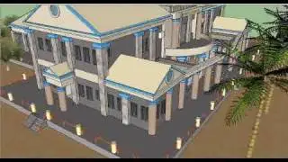 Raw Sketchup of the Municipal Hall of barili