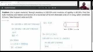 Bulk modulus , poisons ratio , Elastic constant/Simple stress and strain
