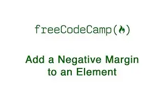 Add a Negative Margin to an Element