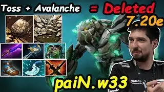 paiN w33 - [Tiny] MIDLANE IMBA TOSS + Avalanche Combo = Deleted | Dota2 7.20