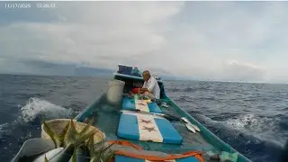 Fishing in the middle of the Papua sea in extreme conditions