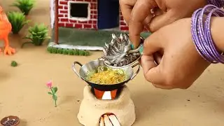 Miniature Small Fish Recipe | Egg Fish Fry Recipe | How to cook fish @TheTinyFoods