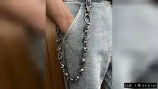 Gothic Punk Heavy Waist Chain Men Skull Keychain Wallet Chain Biker Riding Rock Fashion Accessories